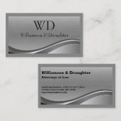 灰色のメタル背景 |つや消しシンプルテクスチャ 名刺 (正面/裏面)