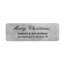 灰色のメリークリスマスメッセージファミリー ラベル
