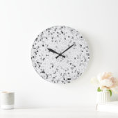 灰色のモザイク ラージ壁時計 (ホーム)