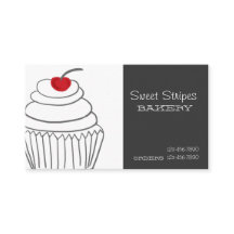 灰色のモダンでカスタムなカップケーキの名刺