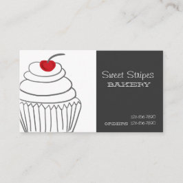 灰色のモダンでカスタムなカップケーキの名刺 名刺