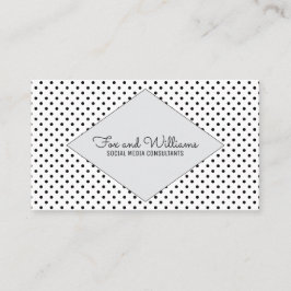 灰色のモダンな水玉模様の名刺 名刺