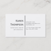 灰色のモダンな色合い 名刺 (裏面)