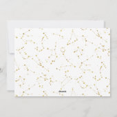 灰色のモダン休日の挨拶に白い星とドット シーズンカード (裏面)