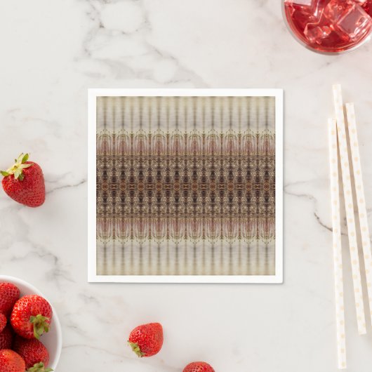 灰色のモダン茶色とエレガント スタンダードカクテルナプキン (インサイチュ)