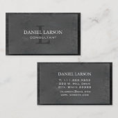 灰色のモノグラムのな上げられた名刺 名刺 (正面/裏面)