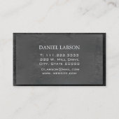 灰色のモノグラムのな上げられた名刺 名刺 (裏面)