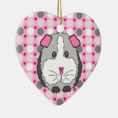 灰色のモルモット セラミックオーナメント (右)
