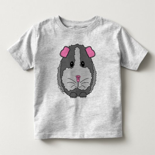 灰色のモルモット トドラーTシャツ (正面)