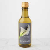 灰色のユリ結婚を呼ぶ ワインラベル (正面)