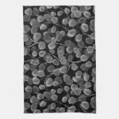 灰色のユーカリ キッチンタオル (縦)