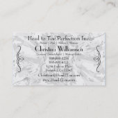 灰色のラインストーン抽象芸術 名刺 (裏面)