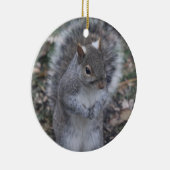 灰色のリスのオーナメント セラミックオーナメント (右)