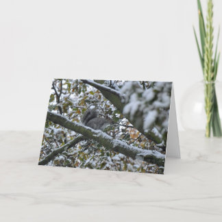 灰色のリスのクリスマスカード シーズンカード