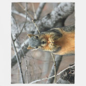 灰色のリス フリースブランケット (正面)