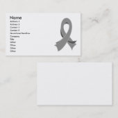 灰色のリボンの認識度のスタイリッシュな名刺 名刺 (正面/裏面)