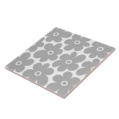 灰色のレトロの花パターン タイル (側面)