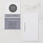 灰色のロゴのイニシャルのモノグラムデザイナー 名刺 (正面/裏面)