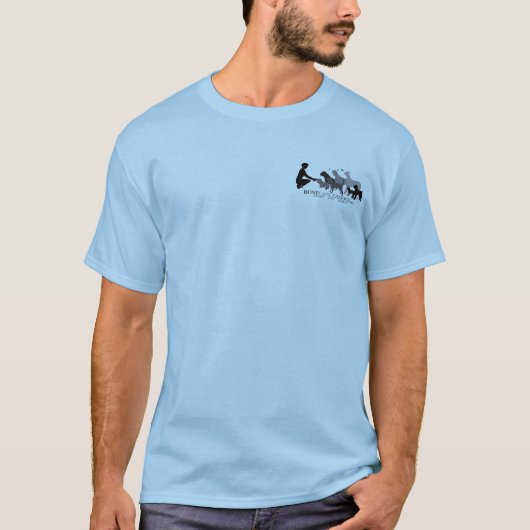 灰色のロゴの基本的なティー Tシャツ (正面)