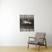 灰色のロバの馬の馬動物 タペストリー (インサイチュ)