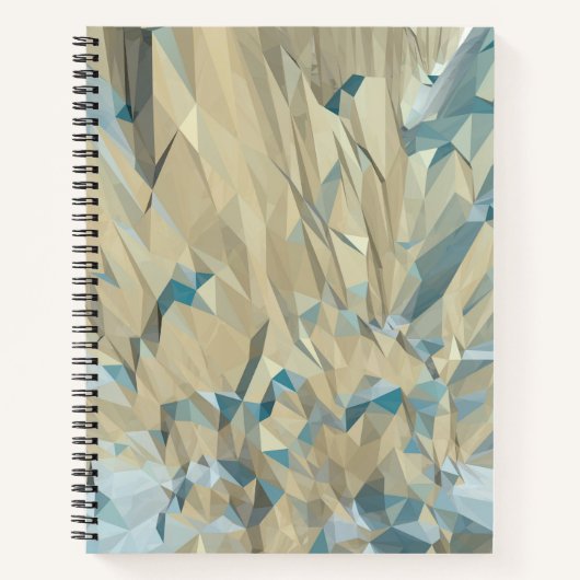 灰色のローポリ箇条書きジャーナル/折れ線のノートブック ノートブック (正面)