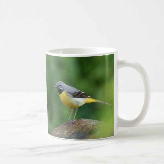 灰色のワグテール – 鳥 コーヒーマグカップ (右)