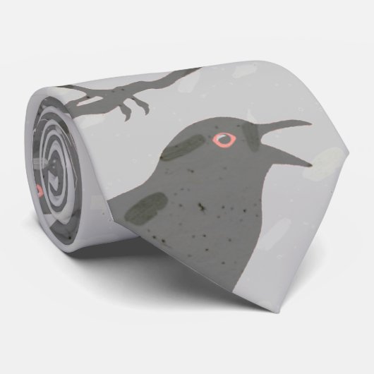 灰色のワタリガラスのネクタイの陰 ネクタイ (ロール)