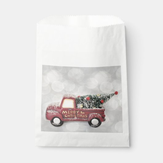 灰色のヴィンテージの背景に赤い《写真》ぼけ味トラック フェイバーバッグ (正面)