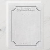 灰色のヴィンテージ休日/クリスマスレターフィデント (正面/裏面)