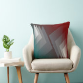 灰色の三角形のティール(緑がかった色)バーガンディ クッション (椅子)