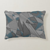 灰色の三角形の切り出しで粗い濃い青の部分 アクセントクッション (正面)