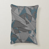 灰色の三角形の切り出しで粗い濃い青の部分 アクセントクッション (裏面(縦))