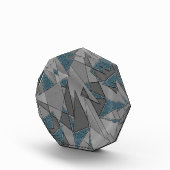 灰色の三角形の切り出しで粗い濃い青の部分 フォトブロック (右)