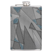 灰色の三角形の切り出しで粗い濃い青の部分 フラスク (正面)