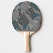 灰色の三角形の切り出しで粗い濃い青の部分 卓球ラケット (正面)