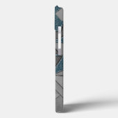 灰色の三角形の切り出しで粗い濃い青の部分 Case-Mate iPhoneケース (裏面 / 左)