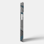 灰色の三角形の切り出しで粗い濃い青の部分 Case-Mate iPhoneケース (裏面 / 右)
