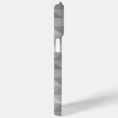 灰色の三角形の幾何学的な正方形パターンモノグラム Case-Mate iPhoneケース (裏面 / 右)