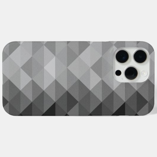 灰色の三角形の幾何学的な正方形パターン Case-Mate iPhoneケース (裏面 (横))