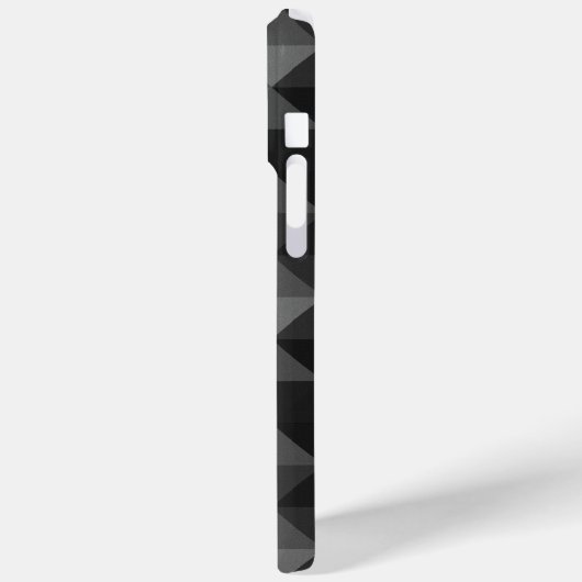 灰色の三角形の幾何学的な正方形パターン Case-Mate iPhoneケース (裏面 / 左)
