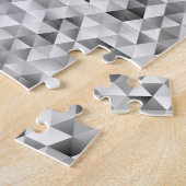 灰色の三角形パターン ジグソーパズル (側面)
