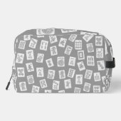 灰色の上にマージャンのタイル記号 ドップキット (裏面)