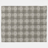 灰色の不規則なチェスのいくつかのタータンチェック フリースブランケット (正面(横))