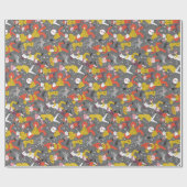 灰色の世紀半ばのスタイルのマーチングバンド ラッピングペーパー (フラット)