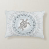 「灰色の亀の光」 |亀と曼荼羅 アクセントクッション (裏面)