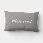 灰色の予約クッション/枕 ランバークッション (裏面)