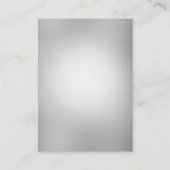 灰色の光の垂直モダン平赤一文字 名刺 (裏面)