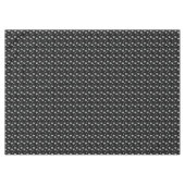 灰色の光沢のあるハートかわいいロマンチックなパターン テーブルクロス (正面(横))