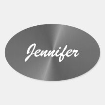 灰色の光沢のあるフェイク金属名前をカスタムする