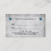 灰色の入れ墨のつばめのクリエイティブのアポイントメントカード 予約カード (裏面)